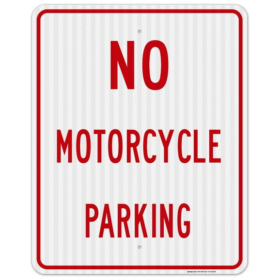 No Motorcycle Parking Sign,