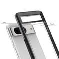 thumbnail image 2 of Fusion Shield Tough Snap-on Transparent Case for Google Pixel 8 - Black, 2 of 2