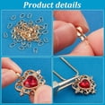 thumbnail image 4 of 120 piezas de conectores de cierre para colgante, de latón chapado en oro de 14 quilates, para collares, joyas doradas, cierres a presión, cierres para colgantes., 4 of 6