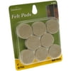 1" Round Felt Pads, 16 Pieces, Oatmeal