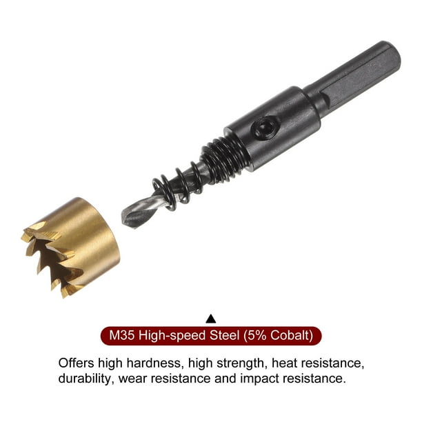 Uxcell 16mm M35 HSS (High Speed Steel) Hole Saw Drill Bit