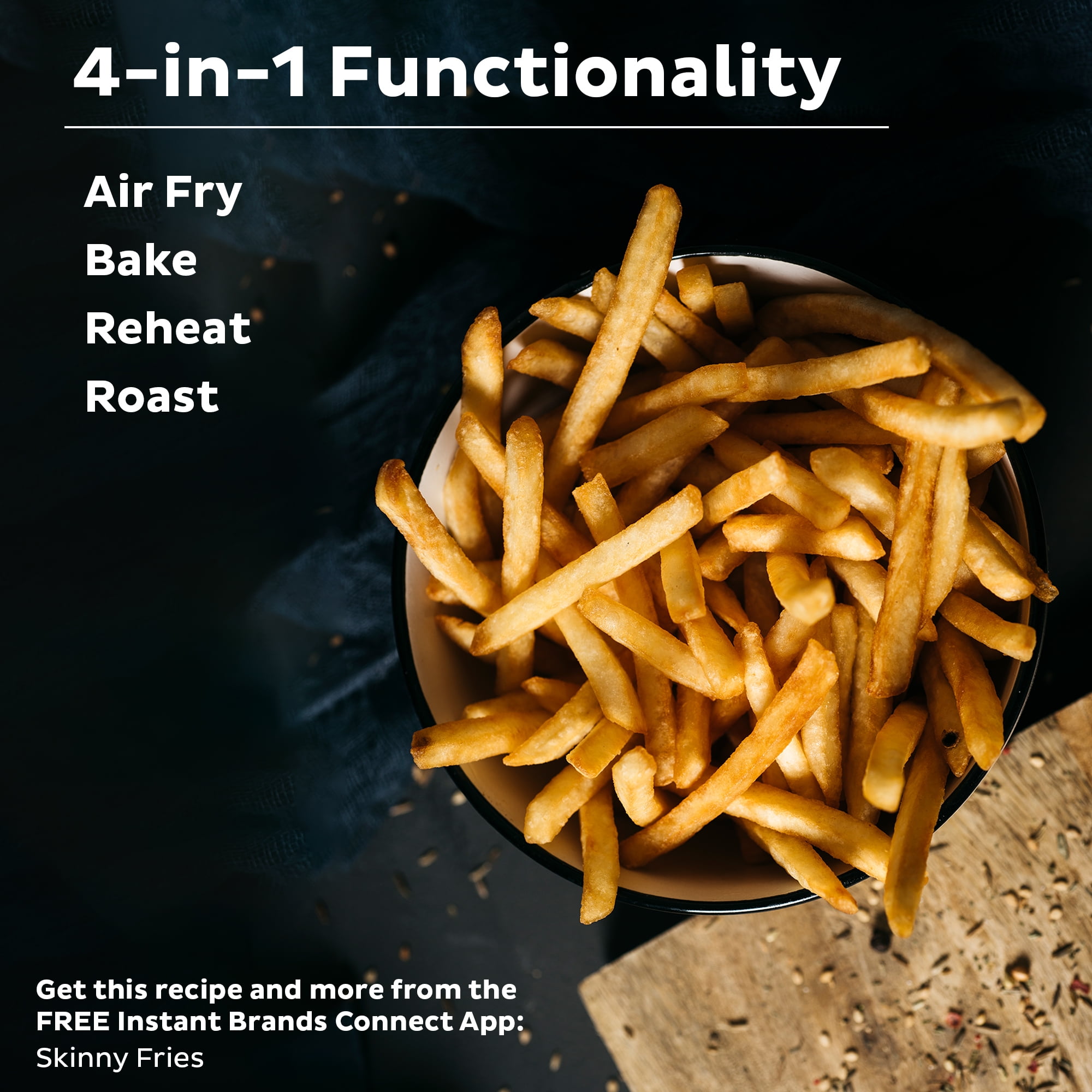 Instant 4-in-1, 2-QT Mini Air Fryer Oven Combo, From the Makers of