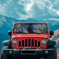 thumbnail image 3 of Uorisanigo Car Sun Shade UV Rays & Heat Protection Accessories for Jeep Wrangler, Foldable Floral Black Cat Windshield Shade for 1997-2017 Jeep Wrangler Rubicon Sahara TJ JK JKU 2/4 Doors, 3 of 7