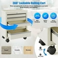 thumbnail image 5 of Yeeoy Medical Bedside Cart with Wheels & Lock, 5 Drawers Dental Assistant's Mobile Cabinet Dental Side Cabinet Storage Cabinet, Beige 24.5"Lx13"Wx29"H, 5 of 9
