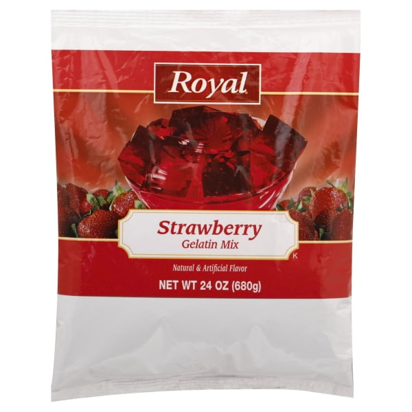 12 PACKS 24oz Royal Strawberry Gelatin Mix