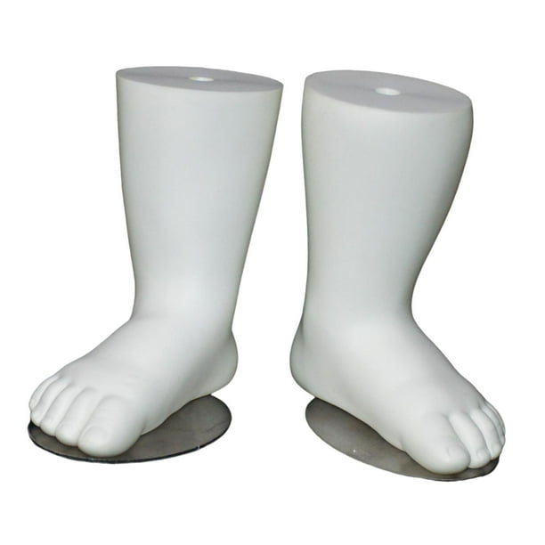 Soporte para exhibición de calcetines de bebé, maniquí profesional reutilizable para fotos Blanco