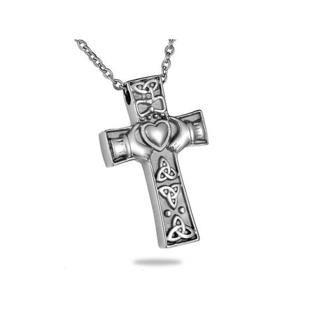 - Claddagh Cross Cremation Jewelry Irish Celtic Urn Memorial Keepsake Pendant
