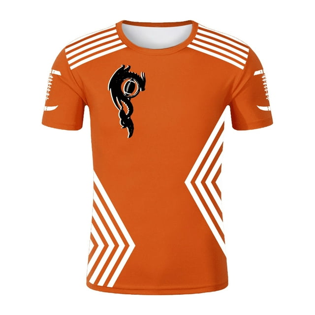 LUOGENLI T-shirts pour Hommes T-shirts Actifs à Col Rond pour Hommes T-shirts de Course Athlétiques Gym Entraînement Manches Courtes Hauts T-shirts Graphiques TTG Grand Pâques Orange TTG