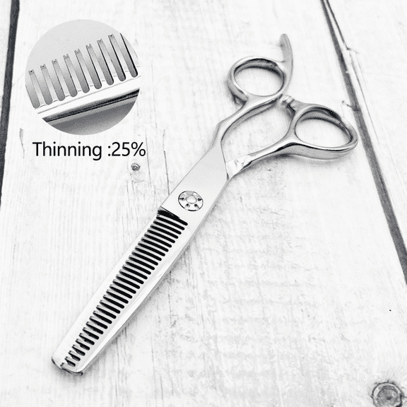 wingsbro 6.7 inches Silver Hair Cutting Scissors for Men and Women, Professional Salon Barber Hairdressing Scissors
