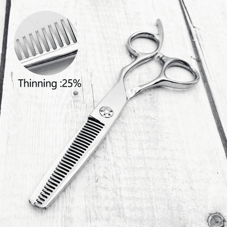 wingsbro 6.7 inches Silver Hair Cutting Scissors for Men and Women, Professional Salon Barber Hairdressing Scissors