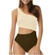 thumbnail image 2 of Traje de Baño con Falda Inferior Conservador Color Sólido Traje de Baño, 2025 Primavera Moda Dividida Conjunto Conjunto, 2 of 3