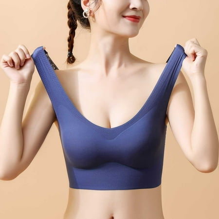 

Medcursor Womens Beautiful Back Underwear Seamless No Steel Ring Bra Big Breasts Show Small Thin Sports Bra