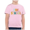 thumbnail image 1 of MEZZALL T-Shirt Mode Enfant Saison de Rentrée Scolaire Imprimé Col Rond Manches Courtes T-Shirts Décontractés Hauts Tee Adorable pour Tout-Petit Quotidien, Rose, 3-4 Ans, 1 of 4