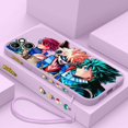 thumbnail image 3 of Funda de teléfono de Anime My Hero Academia para Apple iPhone, 15, 14, 13, 12, 11 Pro Max Plus, 8, 7, SE, funda líquida con Capa de cuerda izquierda, 3 of 5