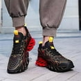 thumbnail image 6 of Men's Walking Shoes Blade Non Slip Fashion Sneakers Breathable Mesh Soft Sole Casual Athletic Sport Shoes Black, 6 of 10