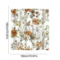 thumbnail image 3 of Oioii Fall Autumn Halloween Thanksgiving Shower Curtain, Waterproof Fabric with Pumpkins Maple Leaves Design Shower Curtains Set, Non-punching Bathroom Curtain Decor, 3 of 6