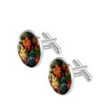 thumbnail image 2 of Tropical Plants Stylish Dress Shirt Cufflinks Made of Stainless Steel for Men - Classic Addition to Professional Attire, 2 of 6