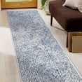 thumbnail image 6 of World Rug Gallery Contemporary Geometric Weather Resistant Reversible Indoor/Outdoor Area Rug - Blue 2'x7', 6 of 8