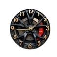 thumbnail image 4 of DimyFew Horloge Murale Ronde Silencieuse avec Design de Roue Vintage en Bois et PP, Pendule Décoratif Moderne, Facile à Installer, Convient pour Chambre, Salon, Bureau 20cm, 4 of 8