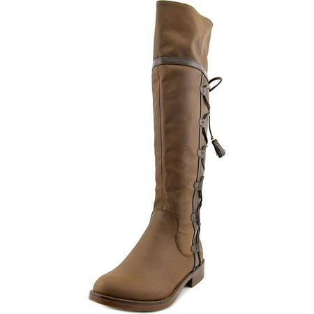 XOXO - Selby Women Round Toe Synthetic Brown Knee High Boot - Walmart.com