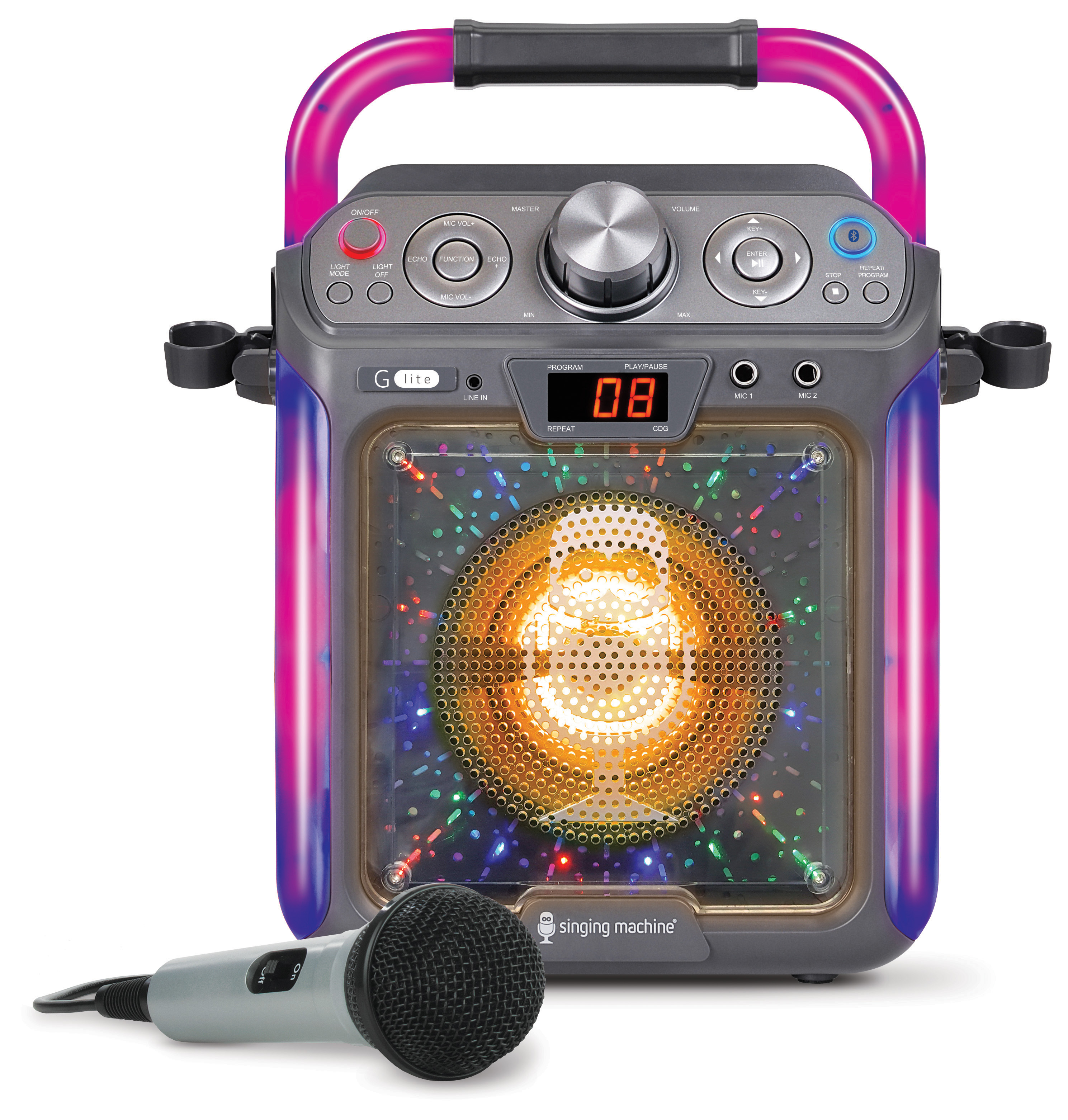 Singing Machine SML2082BTC Bluetooth G-Lite CD+G Karaoke System - image 2 of 5