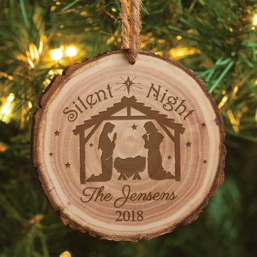 Personalized Christmas Ornament - Silent Night Bark Ornament