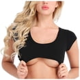 thumbnail image 6 of Sexy Short Sleeve Crop Top For Women Solid Scoop Neck Mini T Shirts Vest Tank, 6 of 7