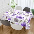 thumbnail image 5 of Watercolor Violet Tablecloth 60" x 108" Rectangle Table Cloth Stain-Resistant Dining Table Cover for Home Dinner Party House Decor, 5 of 7