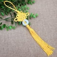 thumbnail image 6 of SPRING PARK Hand-Woven Chinese Knot Car Interior Ornament Hanging Pendant Home Decor Gift Yellow, 6 of 7