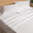 thumbnail image 4 of College Dorm Sheet Set in White, Twin XL Size, Solid White, Soft Microfiber, Deep Pockets, by Dawn, 4 of 4
