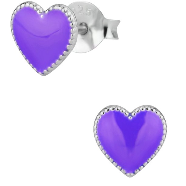 Penny Piper Hypoallergenic Sterling Silver Heart Stud Earrings For Kids Nickel Free Walmart Com Walmart Com
