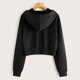 thumbnail image 3 of ICHUANYI Clearance Women Casual Long Sleeve Zipper Pocket Shirt Hooded Sweatshirt Tops(Black, S) ICHUANYI WER2023080905158, 3 of 6