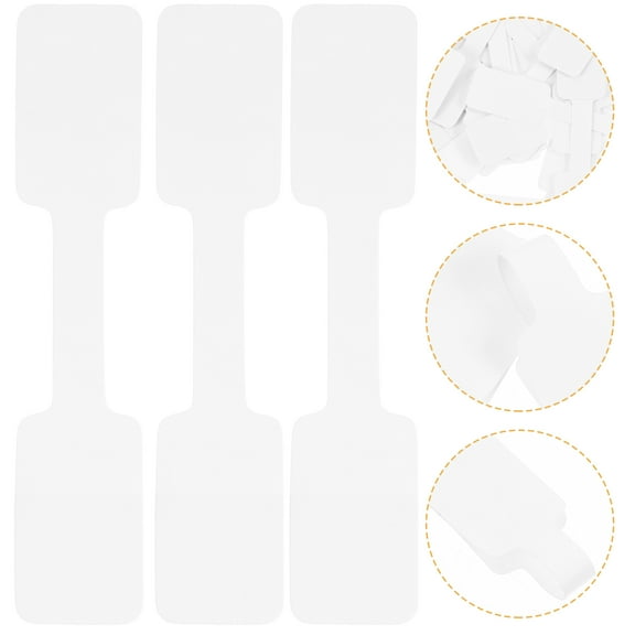 FESTFENDS Jewelry Price Stickers Labels White Kraft Paper 100Pcs