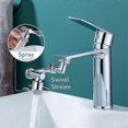 thumbnail image 4 of Universal Brass 1080 Rotatable Folding Arm Basin Mixer Tap Extension Splash Filter Aerator, Gold 2 Output Modes UNOIU, 4 of 5