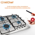 thumbnail image 4 of Parrilla empotrable RAGU MiChef de 60 cm con 4 quemadores en Acero inoxidable, 4 of 8