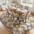 thumbnail image 5 of EnHomee Area Rugs for Living Room 5x7 Area Rugs Machine Washable Area Rugs Vintage Boho Indoor Area Rugs for Bedroom,Red and Green, 5 of 10