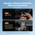 thumbnail image 3 of AstroAI Wireless Carplay Adapter, 2 in 1 Apple CarPlay and Android Auto Adapter Convert Wired to Wireless, Plug & Play for iOS 10+ & Android 11+, with Glass Panel, Metal Materials, Black, for Gift, 3 of 9