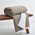 thumbnail image 3 of Levtex Home - Mills Waffle - Sherpa Throw - Beige Fawn Cotton Waffle - Quilt Size (50x60in.), 3 of 8