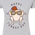 thumbnail image 3 of Friends - Happy Turkey Day - Juniors Fitted Graphic T-Shirt, 3 of 5