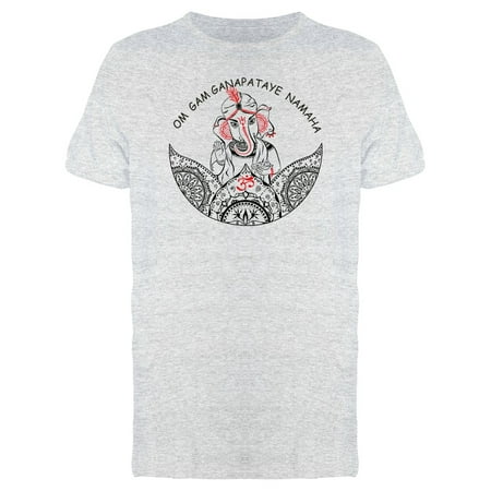 Lord Ganesha With Mantra Tee Men's -Image by