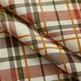 thumbnail image 4 of Harvest Diagonal Plaid Fall Thanksgiving Vinyl Flannel Backed Tablecloth, Autumn Green, Rust and Brown Plaid Wipe Clean Easy Care Fall Tablecloth, 52" x 52" Square, 4 of 6