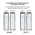 thumbnail image 5 of SSK Aluminum M.2 NVME SATA SSD Enclosure Adapter, USB 3.2 Gen 2 (10 Gbps) to NVME PCI-E SATA M-Key/(B+M) Key Solid State Drive External Enclosure Support UASP Trim for NVME/SATA SSDs 2242/2260/2280, 5 of 5