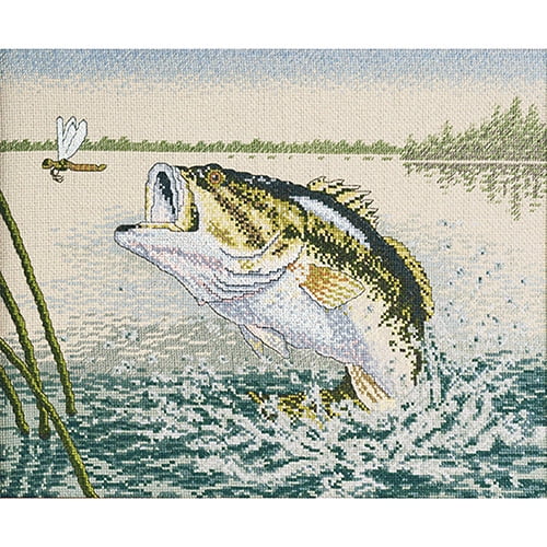 Largemouth Bass Counted Cross Stitch Kit Walmart Com Walmart Com