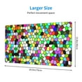 thumbnail image 3 of Kdxio Colorful Tie Dye Stained Glass Print Large Gaming Mouse Pad,Non-Slip Base,Water Resist Keyboard Pad for Gamer,Office & Home,29.5 x 15.8 in, 3 of 9