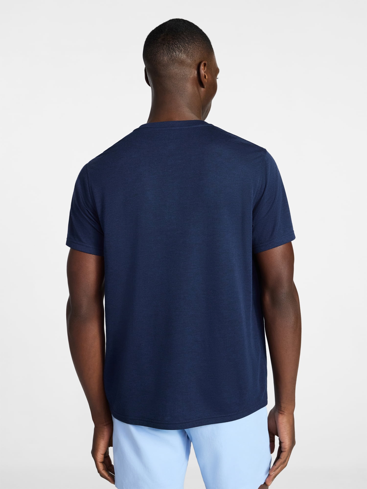 George Men's & Big Men's Relaxed Fit Knit Cloth Henley Shirt with Short Sleeves, Sizes XS-5XL