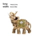 thumbnail image 2 of Estatua esculpida de elefante, figurita para el hogar, librería de resina, habitación de manualidades de animales, mascotas en miniatura, Decoración del hogar Verde, 5.5x2.4x5.5 pulgadas Grande Inteprter HA076984-03, 2 of 6