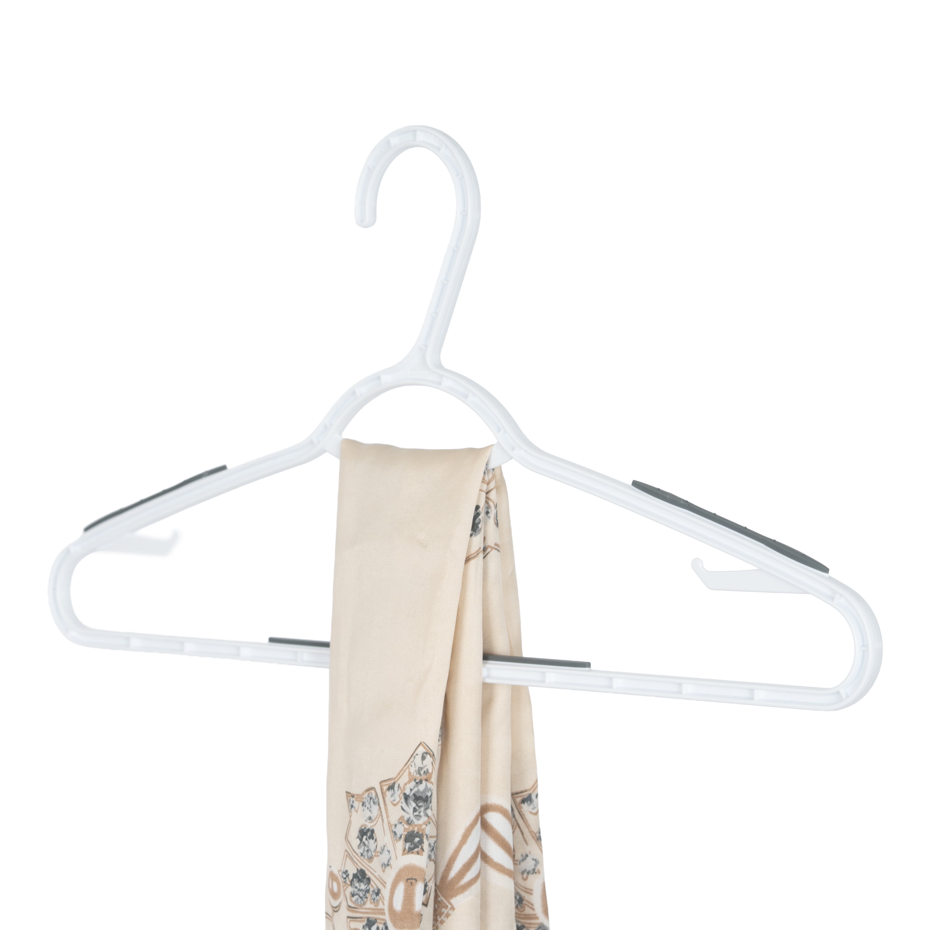 Mainstays Plastic Non Slip Clothing Hangers, 30 Count, White