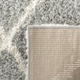 thumbnail image 4 of SAFAVIEH Parma Eglantine Geometric Shag Area Rug, Grey/Cream, 3' x 3' Square, 4 of 9