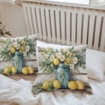 thumbnail image 7 of Waterproof Throw Pillow Covers Set of 2, 20x20 Inch Tropical Lemon Summer Decorative Pillowcases Outdoor Pillow Slip Cushion Covers Set for Couch Tent Rustic Botanical Wooden, 7 of 7