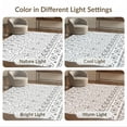 thumbnail image 7 of ODIKA 4'x6' Gray White Geometric Patterned Design Washable Area Rug Modern Abstract Motif with Hexagonal Accents for Dorm Room, Small Living Stain Resistant Low Profile, Easy Care, 7 of 7